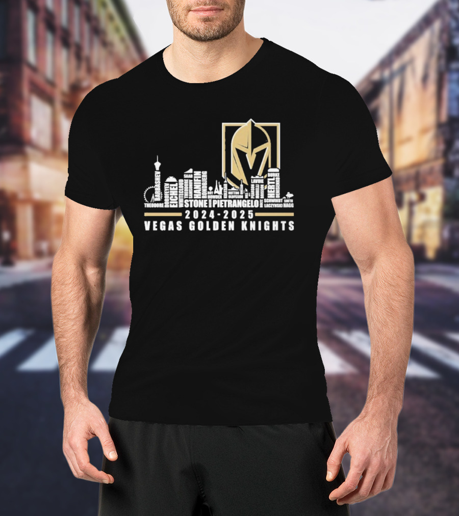 Stone Pietrangelo Marchessault 2024 2025 Vegas Golden Knights Skyline T-Shirt
