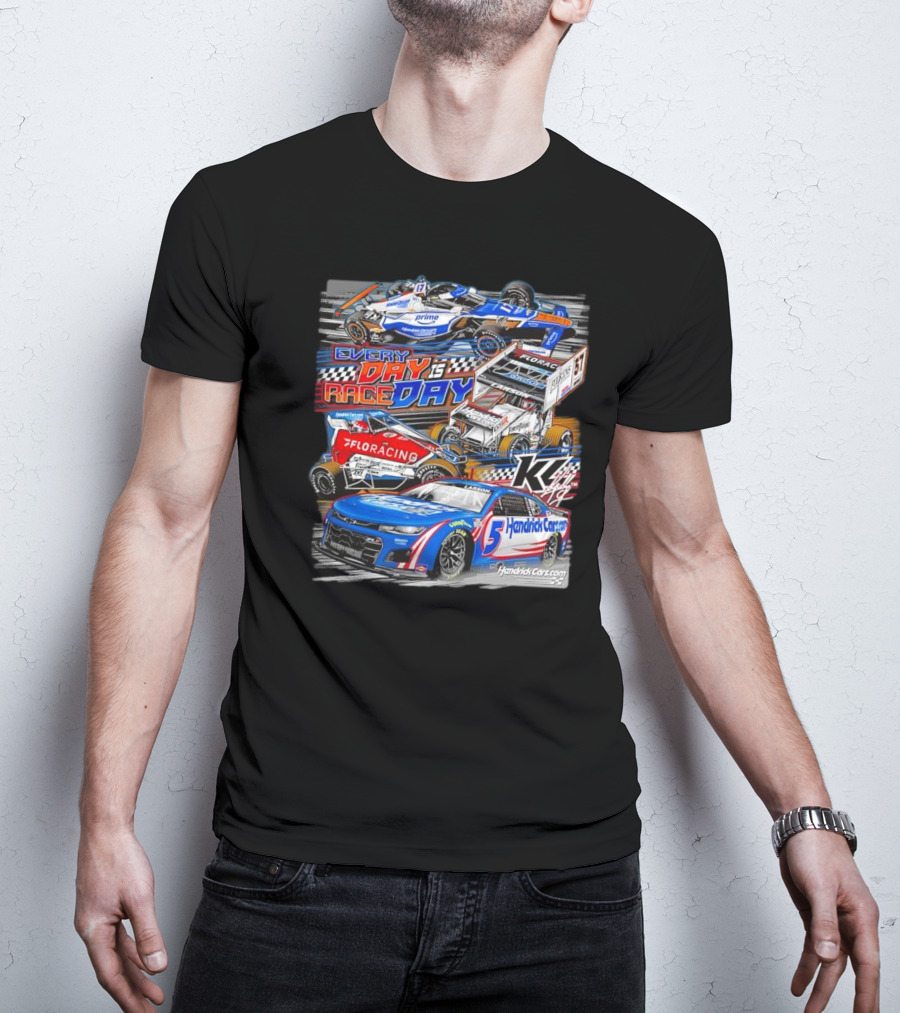 Hendrick Cars Every Day Is Race Day With Sprint Car And NASCAR T-Shirt
