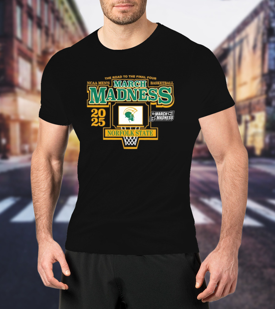2025 NCAA Men’s Basketball March Madness Norfolk State Spartans The Road To The Final Four T-Shirt