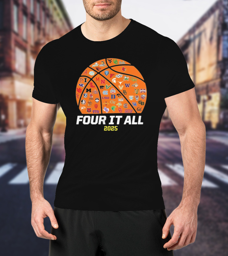 2025 NCAA Women's Basketball Tournament March Madness Four It All T-Shirt