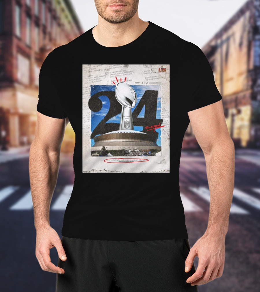 A Former Bulldog Twenty-four Super Bowls Georgia Football NFL T-Shirt
