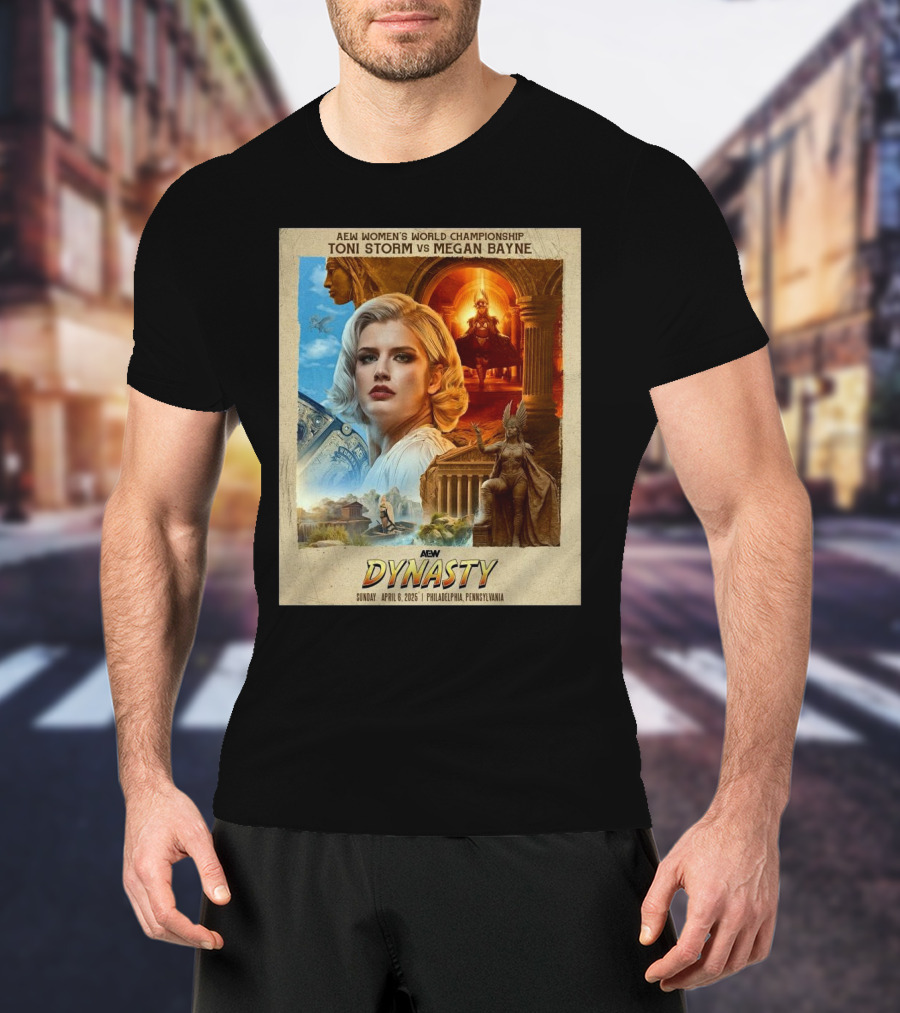 AEW Women's World Championship Toni Storm Vs Megan Bayne Dynasty April 6 2025 Philadelphia T-Shirt