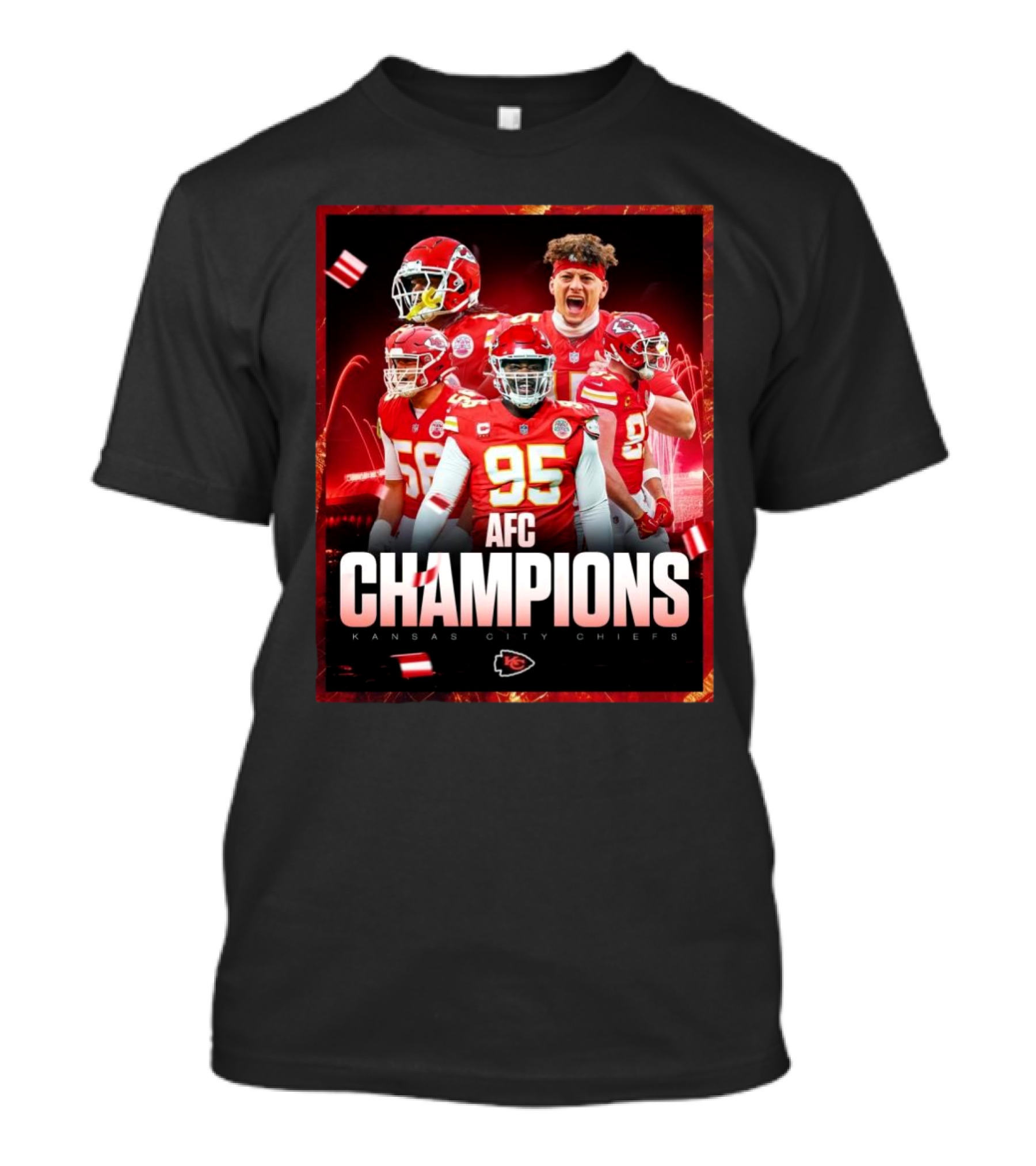 Kansas City Chiefs AFC Champions Celebration NFL Team Victory T-Shirt