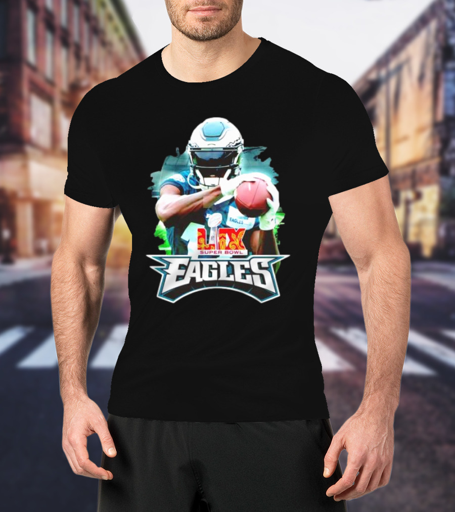 AJ Brown Super Bowl LIX Eagles Football T-Shirt