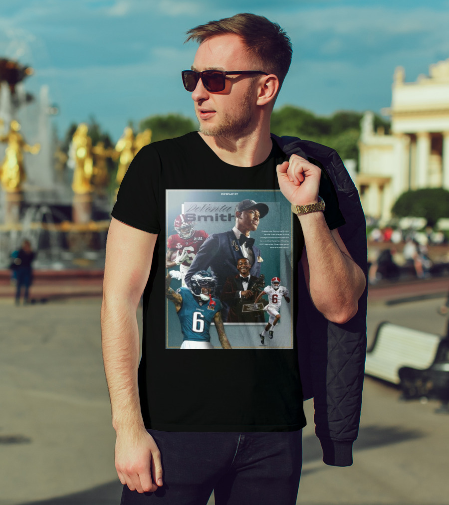 DeVonta Smith Alabama And Philadelphia Eagles Journey To Heisman CFP National Championship And Super Bowl Victory T-Shirt