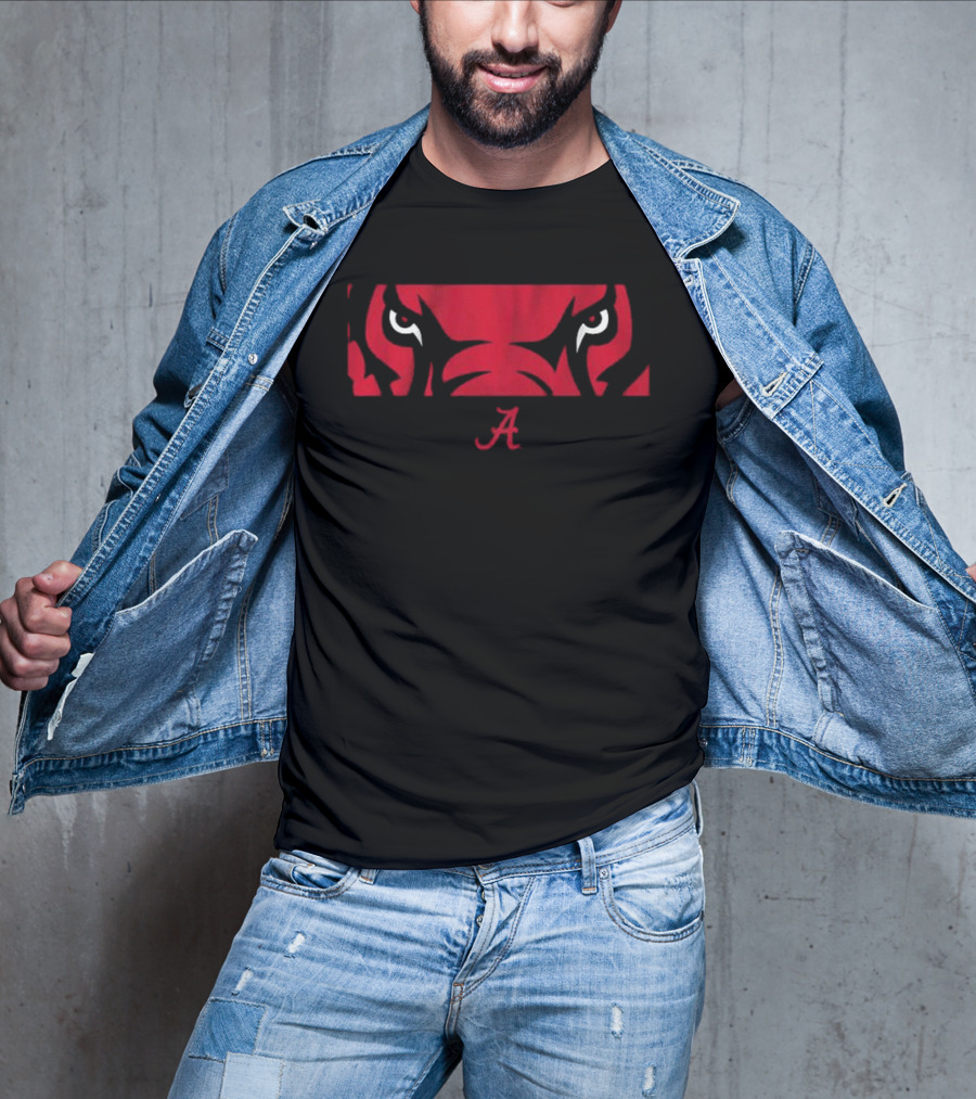 Alabama Crimson Tide Big Al Mascot Eyes With Iconic Red A T-Shirt