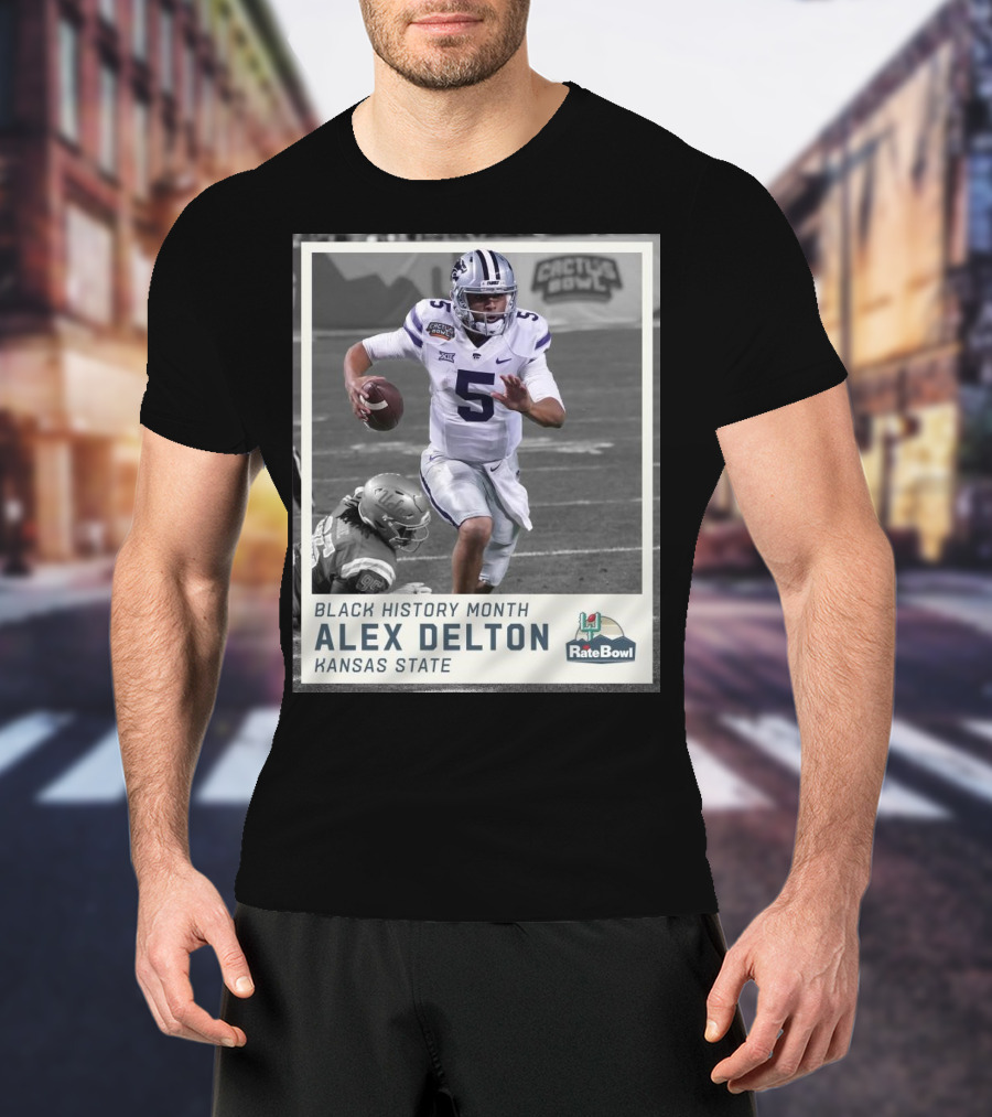 Alex Delton Kansas State Rate Bowl 2017 Black History Month Performance T-Shirt