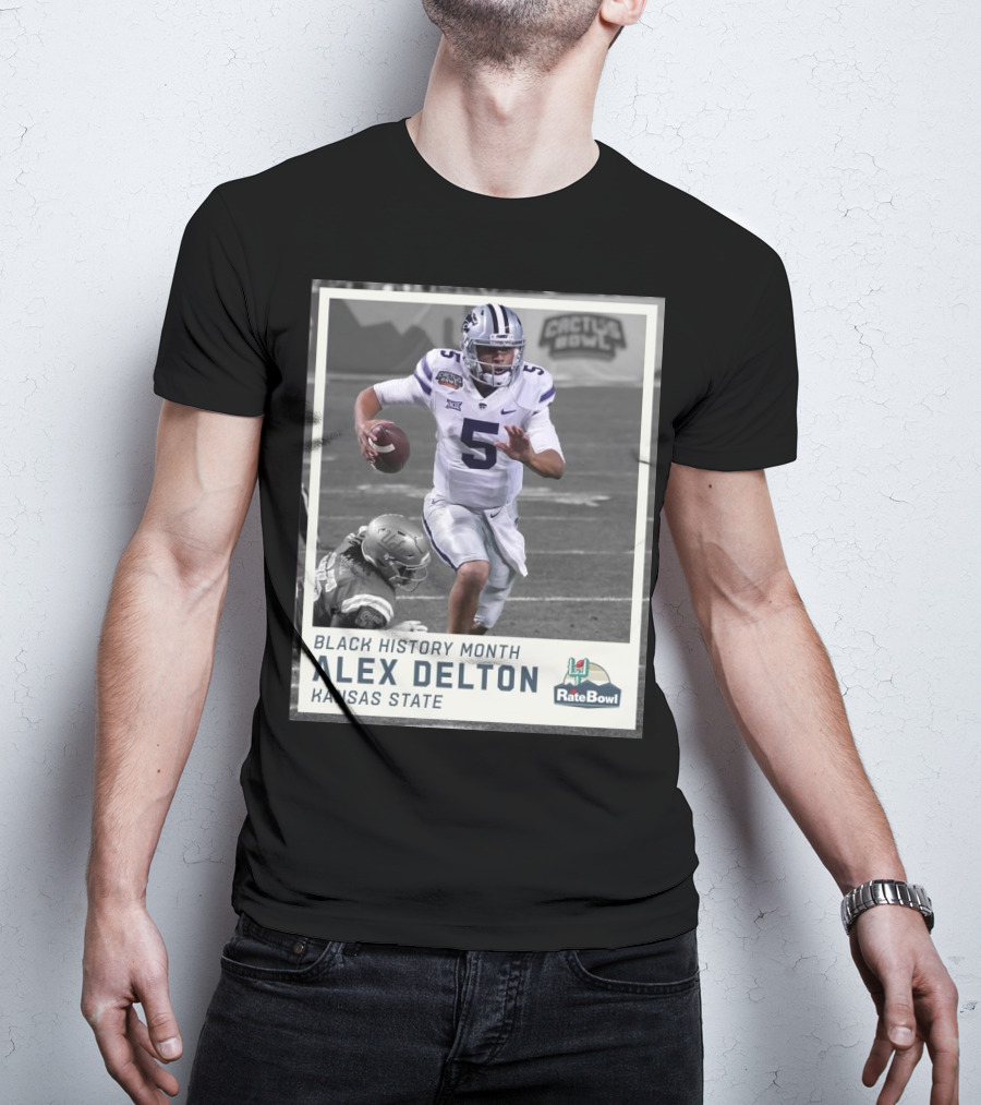 Alex Delton Kansas State Rate Bowl 2017 Black History Month Performance T-Shirt