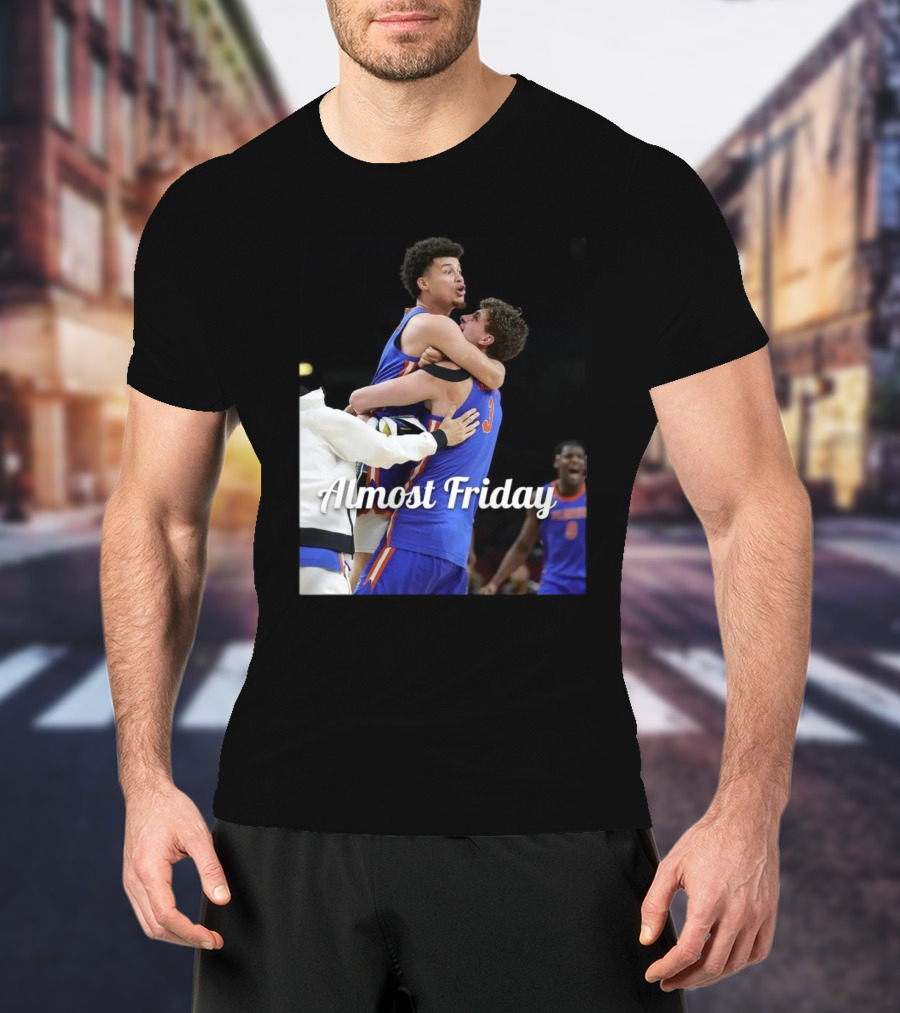Almost Friday Basketball Celebration Florida Hug T-Shirt