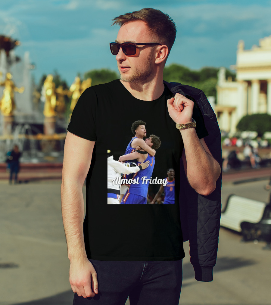 Almost Friday Basketball Celebration Florida Hug T-Shirt
