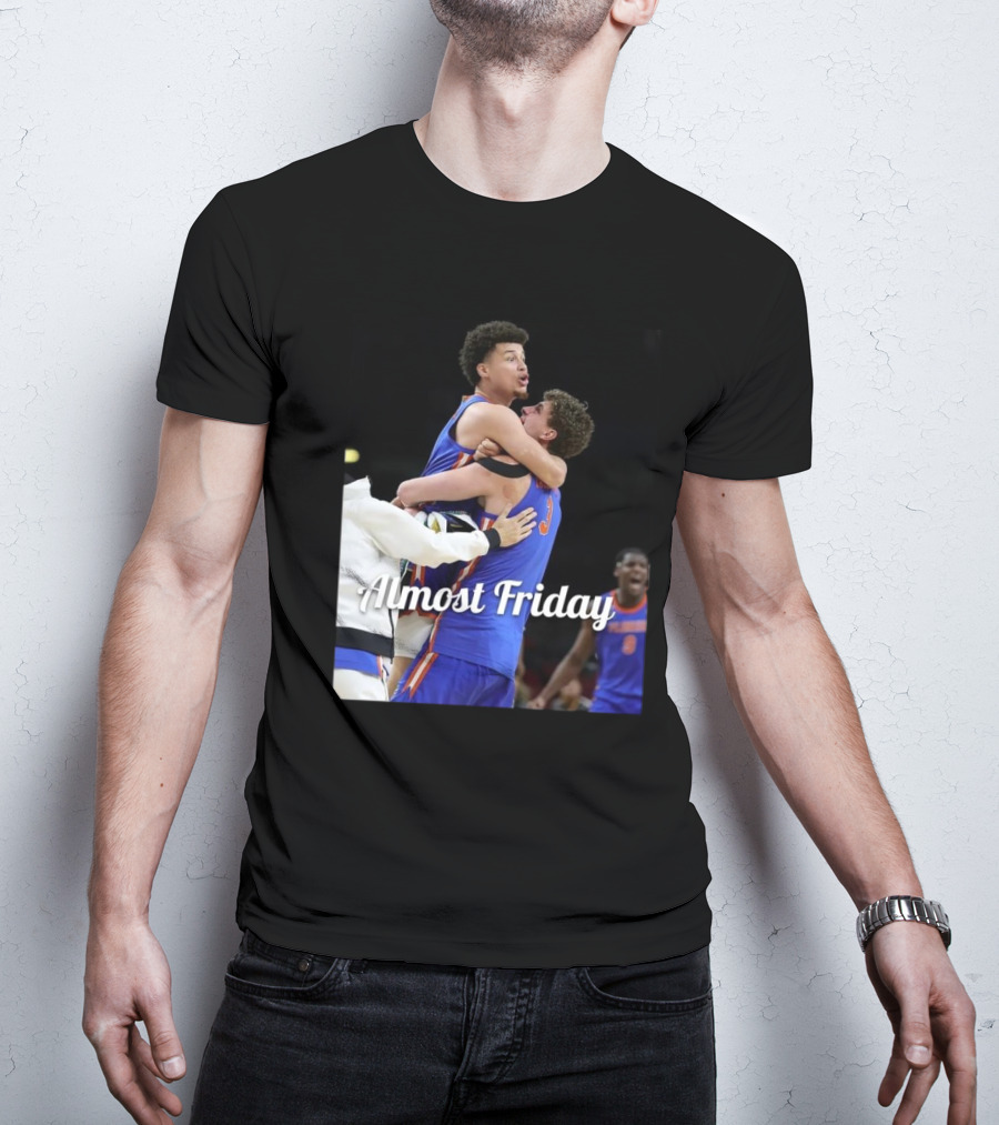 Almost Friday Basketball Celebration Florida Hug T-Shirt