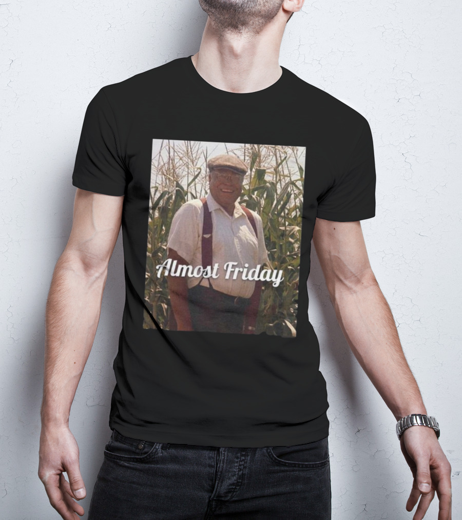 Almost Friday James Earl Jones Cornfield Suspenders Vintage Style T-Shirt