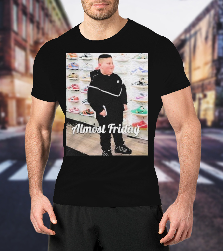 Almost Friday Rizzler Tech Sneaker Wall T-Shirt
