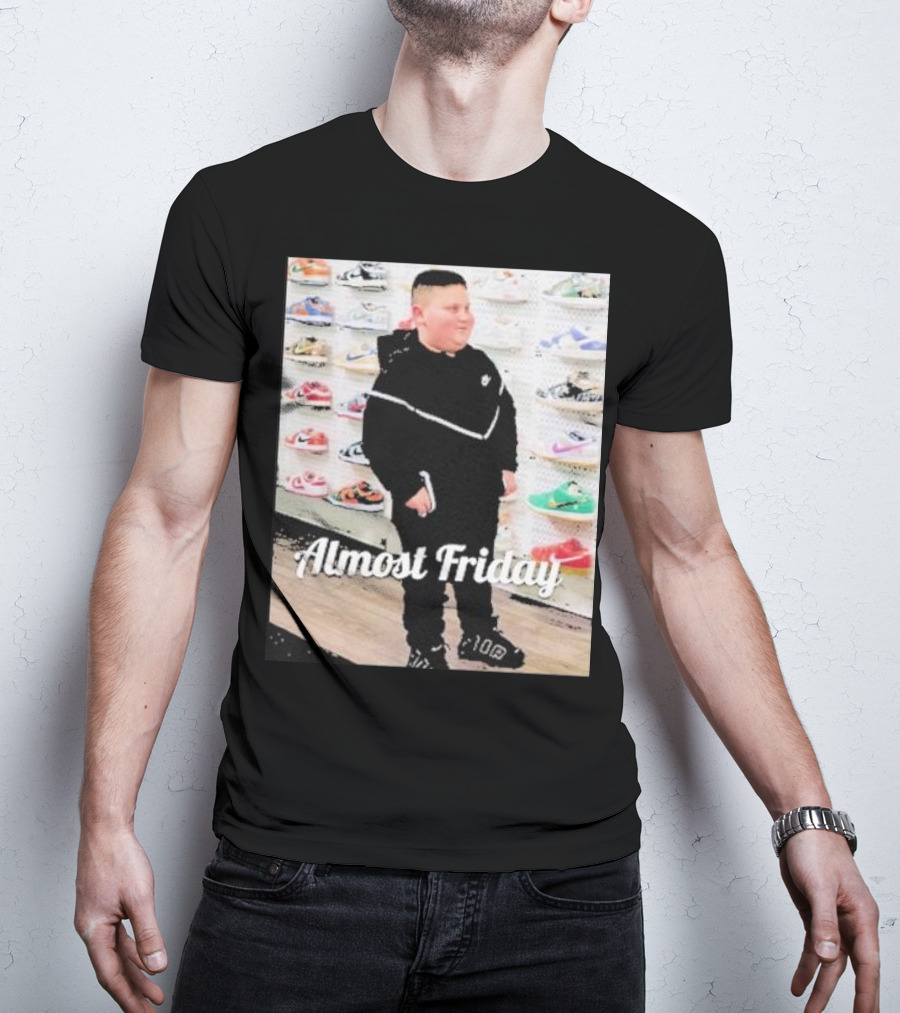 Almost Friday Rizzler Tech Sneaker Wall T-Shirt