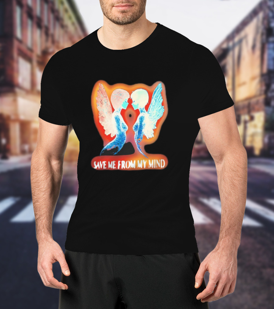 Angel Save Me From My Mind Wings Reflection T-Shirt