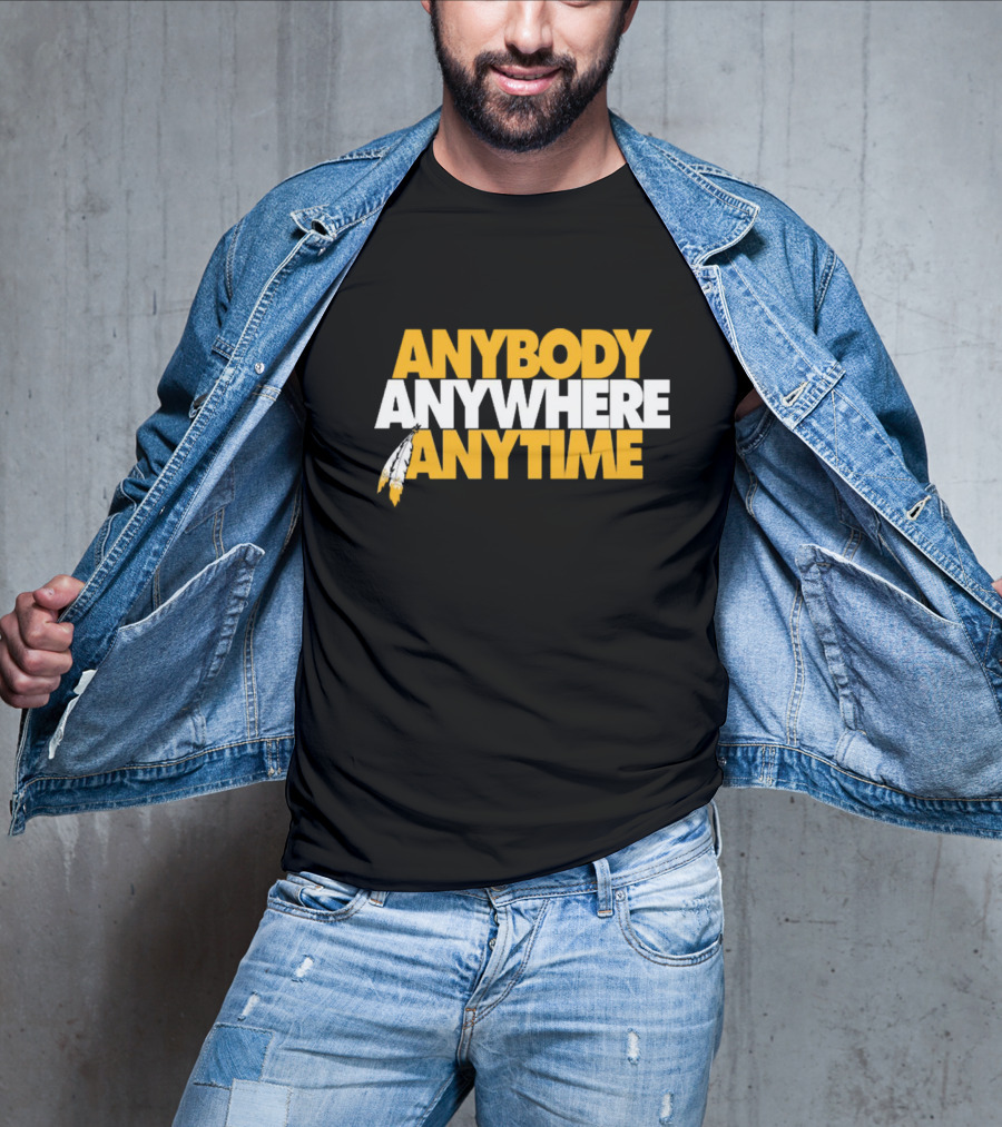 Anybody Anywhere Anytime Washington Commanders Vs Philadelphia Eagles NFL Rivalry T-Shirt