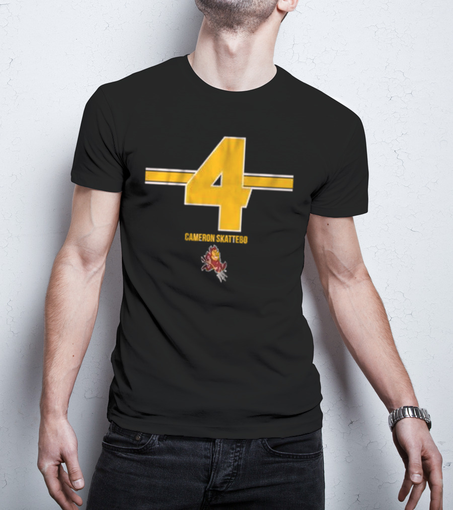 Asu Football Cameron Skattebo 4 Sun Devil T-Shirt