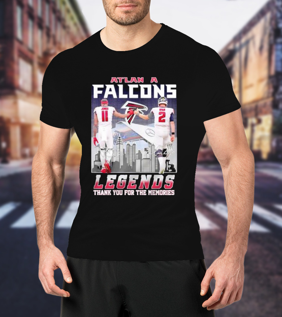 ATLANTA FALCONS LEGENDS JONES RYAN THANK YOU FOR THE MEMORIES T-Shirt