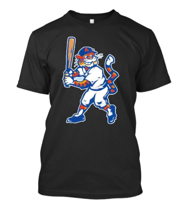 Auburn Tigers Aubie Baseball Mascot Holding Bat T-Shirt