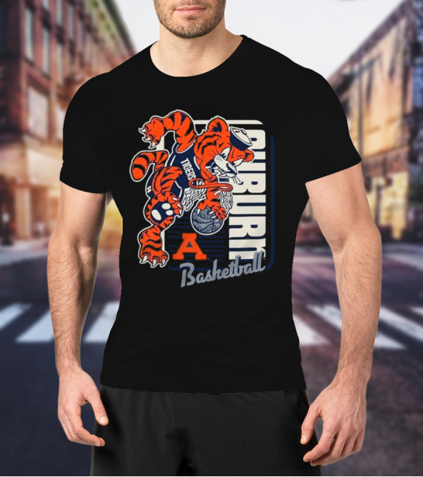 Auburn Tigers Basketball Mascot Dunk Tiger 2025 T-Shirt