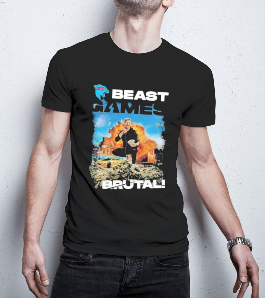 Beast Games Brutal Explosive Action Scene T-Shirt