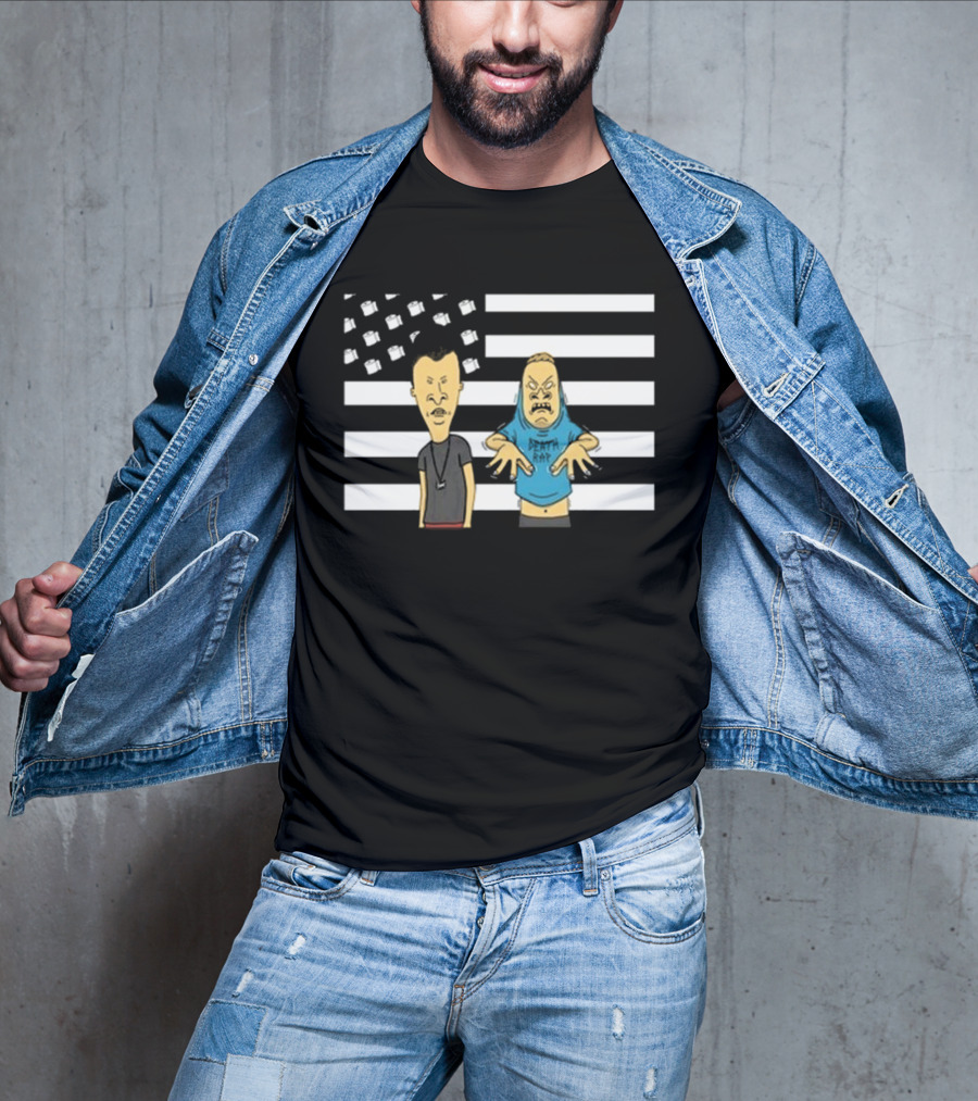 Benjamin Antwan Beavis And Butthead Cornholio American Flag Death Rap T-Shirt