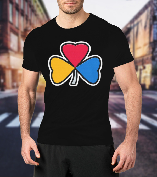 Pittsburgh Steelers Steel Shamrock Heart Colors T-Shirt