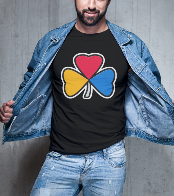 Pittsburgh Steelers Steel Shamrock Heart Colors T-Shirt