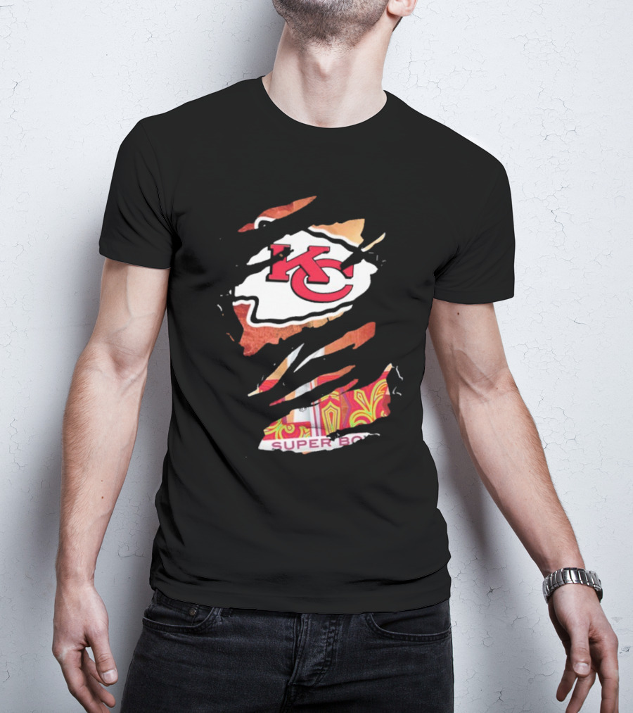 Blood Inside Kansas City Chiefs Super Bowl LIV KC Chiefs Logo T-Shirt