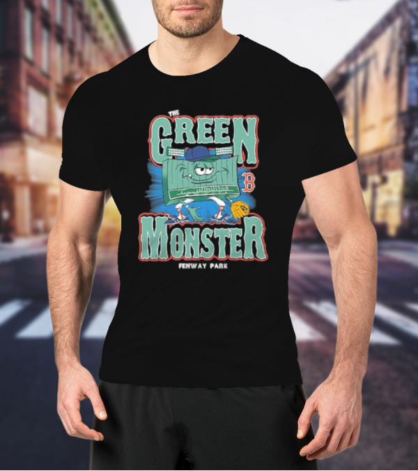 The Green Monster Fenway Park Boston Red Sox Baseball Character T-Shirt