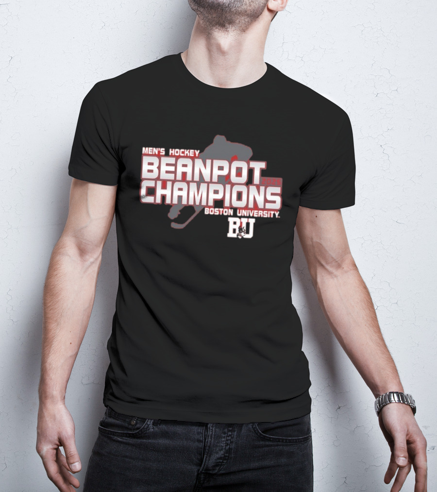 Boston University 2025 Men's Hockey Beanpot Champions BU T-Shirt