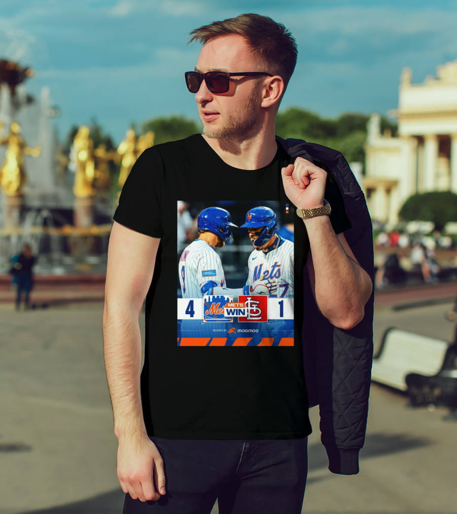 Brandon Nimmo Mark Vientos New York Mets Win St Louis Cardinals Final Score 4 – 1 T-Shirt