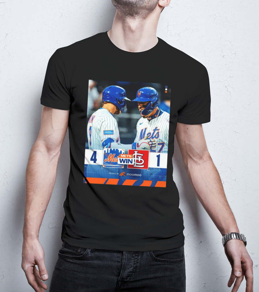 Brandon Nimmo Mark Vientos New York Mets Win St Louis Cardinals Final Score 4 – 1 T-Shirt