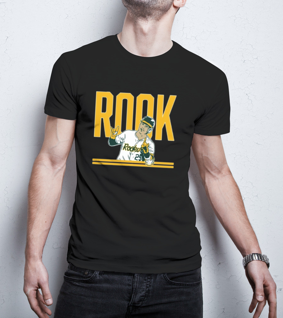 Brent Rooker Rook Baseball Gesture Portrait 25 T-Shirt
