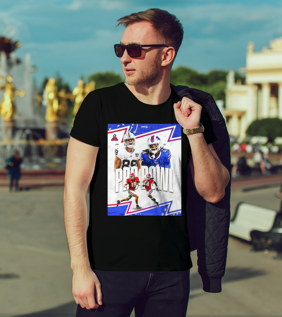 Brock Bowers Las Vegas Raiders And James Cook Buffalo Bills 2025 Pro Bowl Games NFL T-Shirt