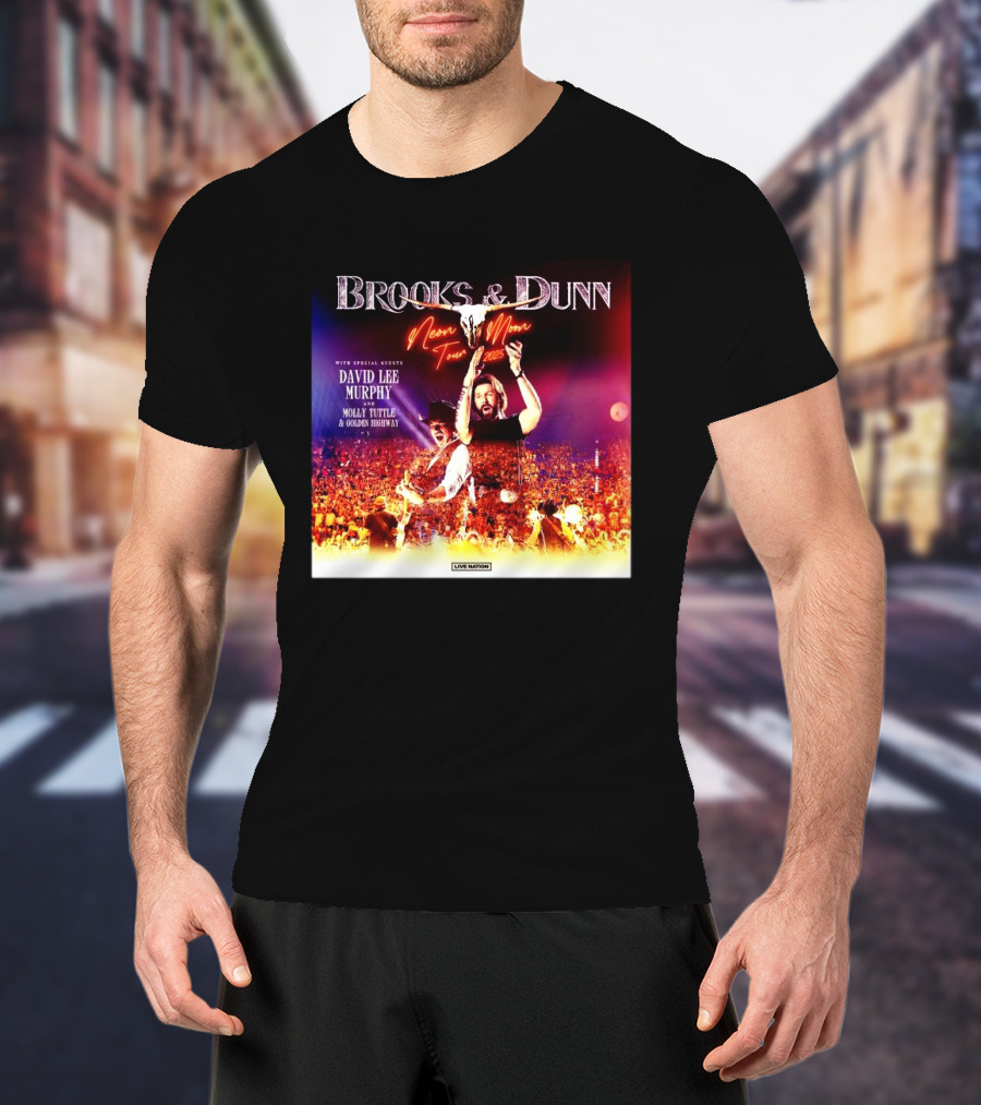 Brooks & Dunn Neon Moon Tour 2025 With Special Guest David Lee Murphy And Molly Tuttle & Golden Highway T-Shirt