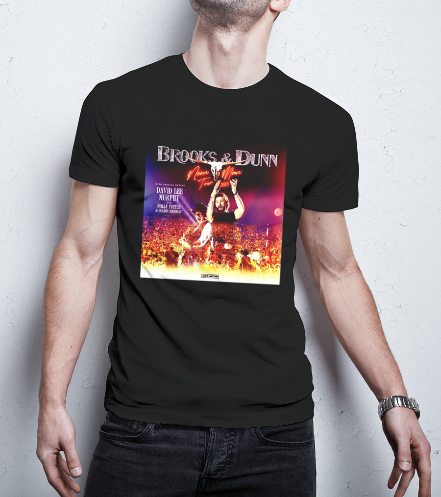 Brooks & Dunn Neon Moon Tour 2025 With Special Guest David Lee Murphy And Molly Tuttle & Golden Highway T-Shirt
