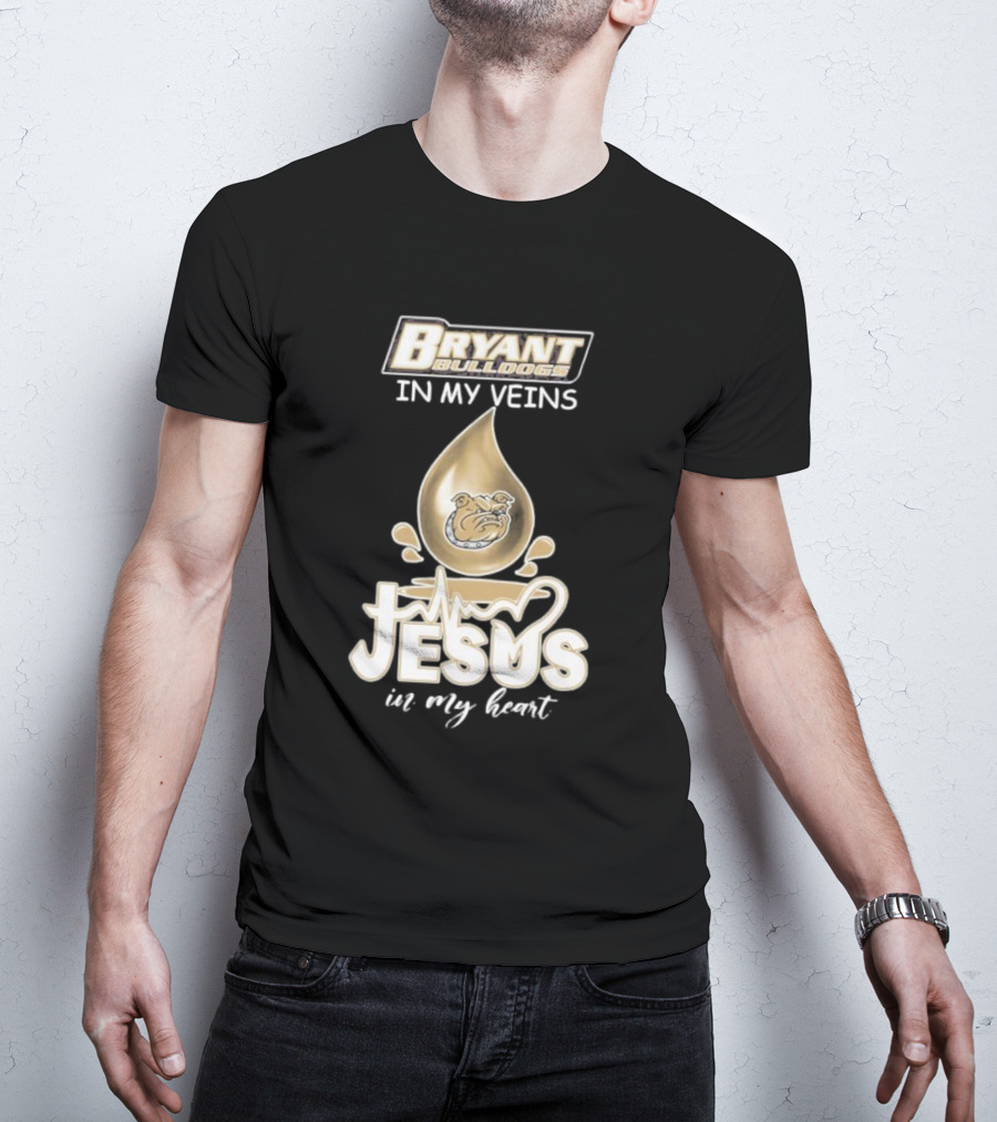 Bryant Bulldogs In My Veins Jesus In My Heart T-Shirt