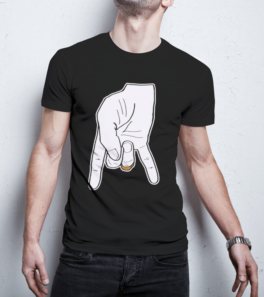 BTHO T.u. Horns Down Hand Gesture T-Shirt