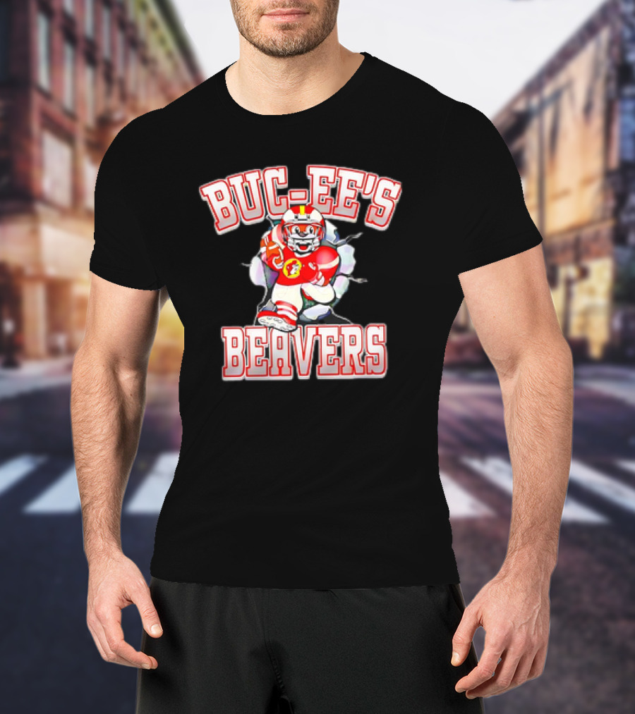 Buc-ee’s Beavers Football Logo Mascot T-Shirt