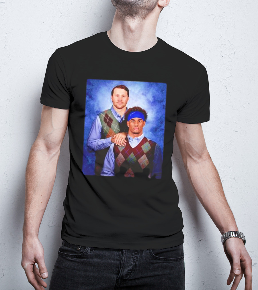 Buffalo Bills Josh Allen Keon Coleman Step Brothers T-Shirt