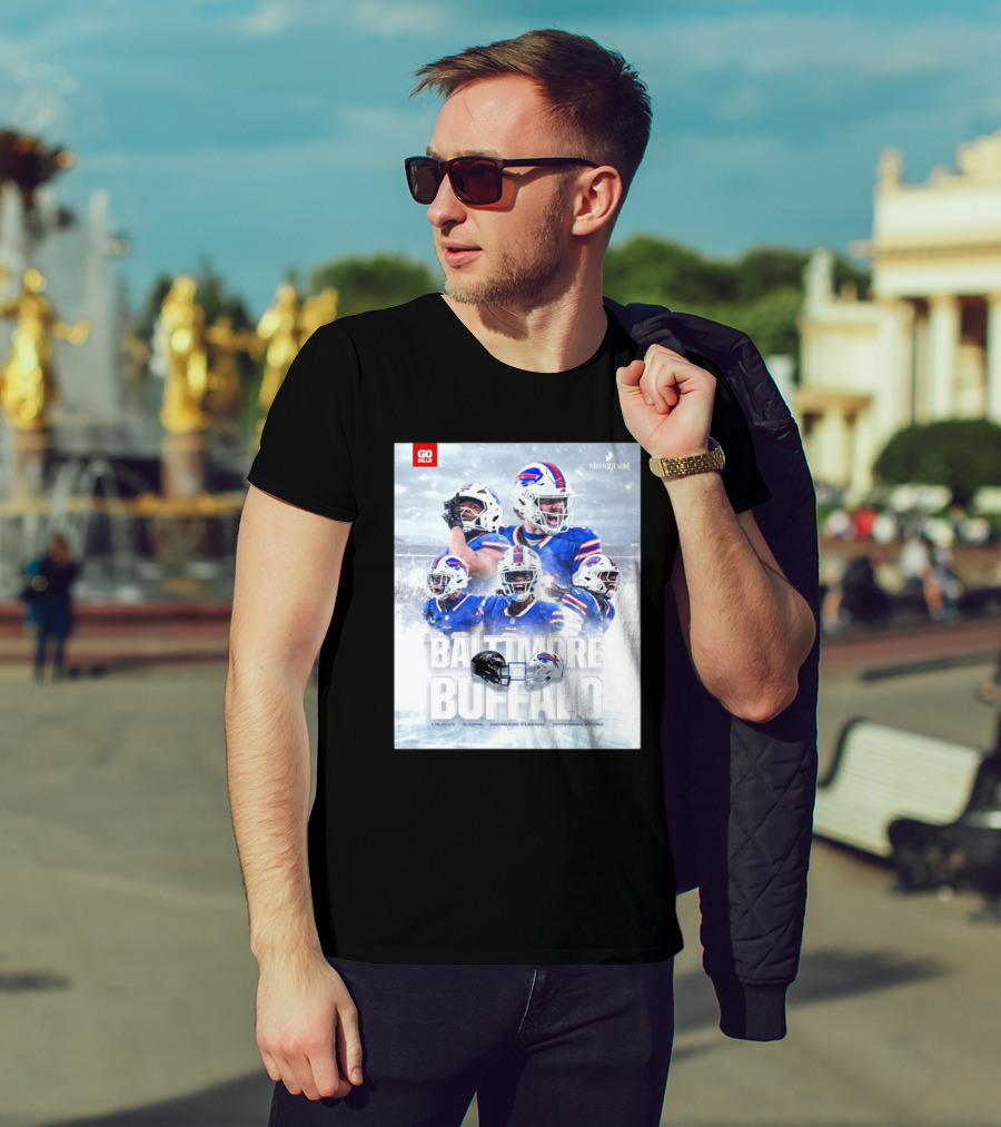 Buffalo Bills Vs Baltimore Ravens 1.19.2025 Highmark Stadium NFL Divisional Round T-Shirt