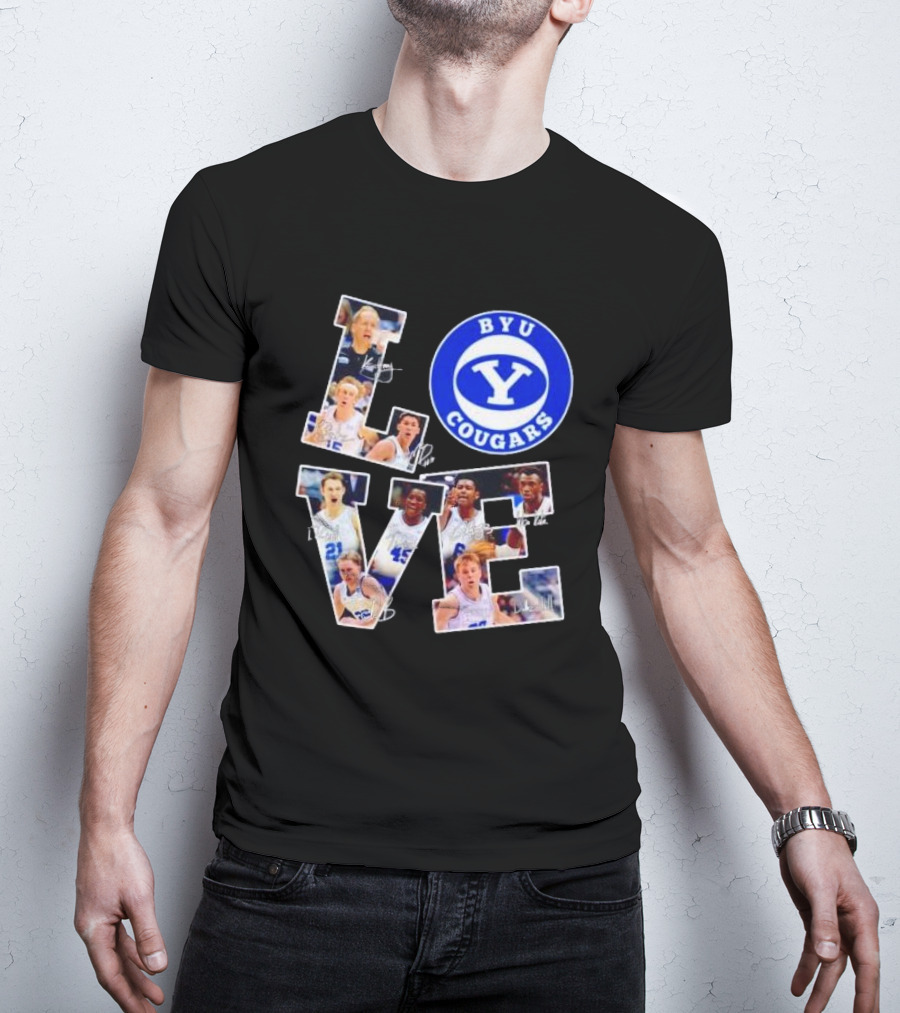 BYU Cougars Love Players Signatures T-Shirt