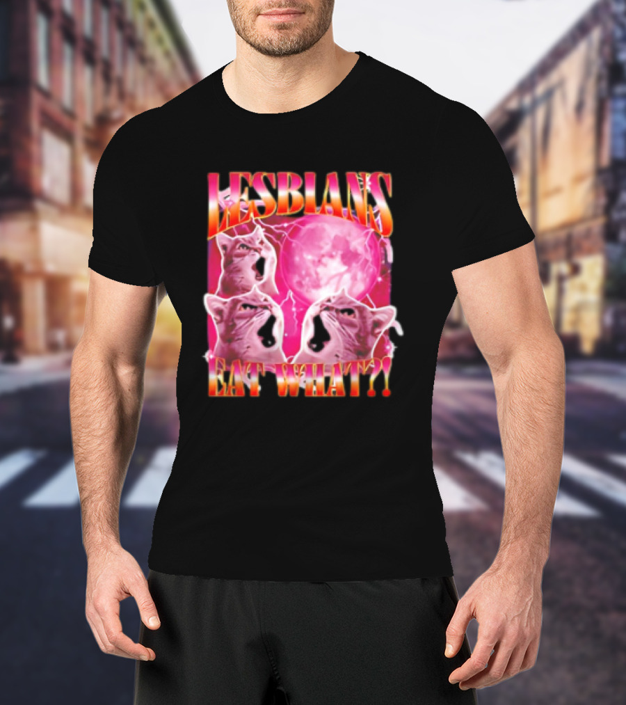 Cat Lesbians Eat What Graphic T-Shirt