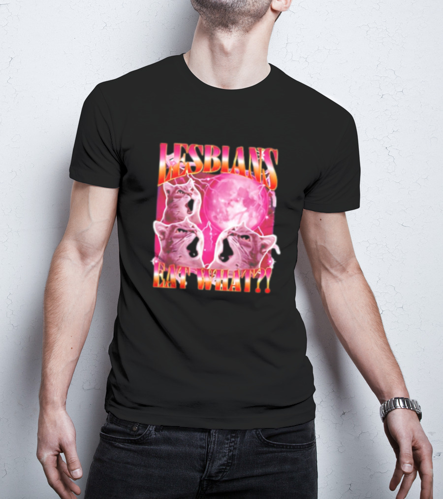 Cat Lesbians Eat What Graphic T-Shirt