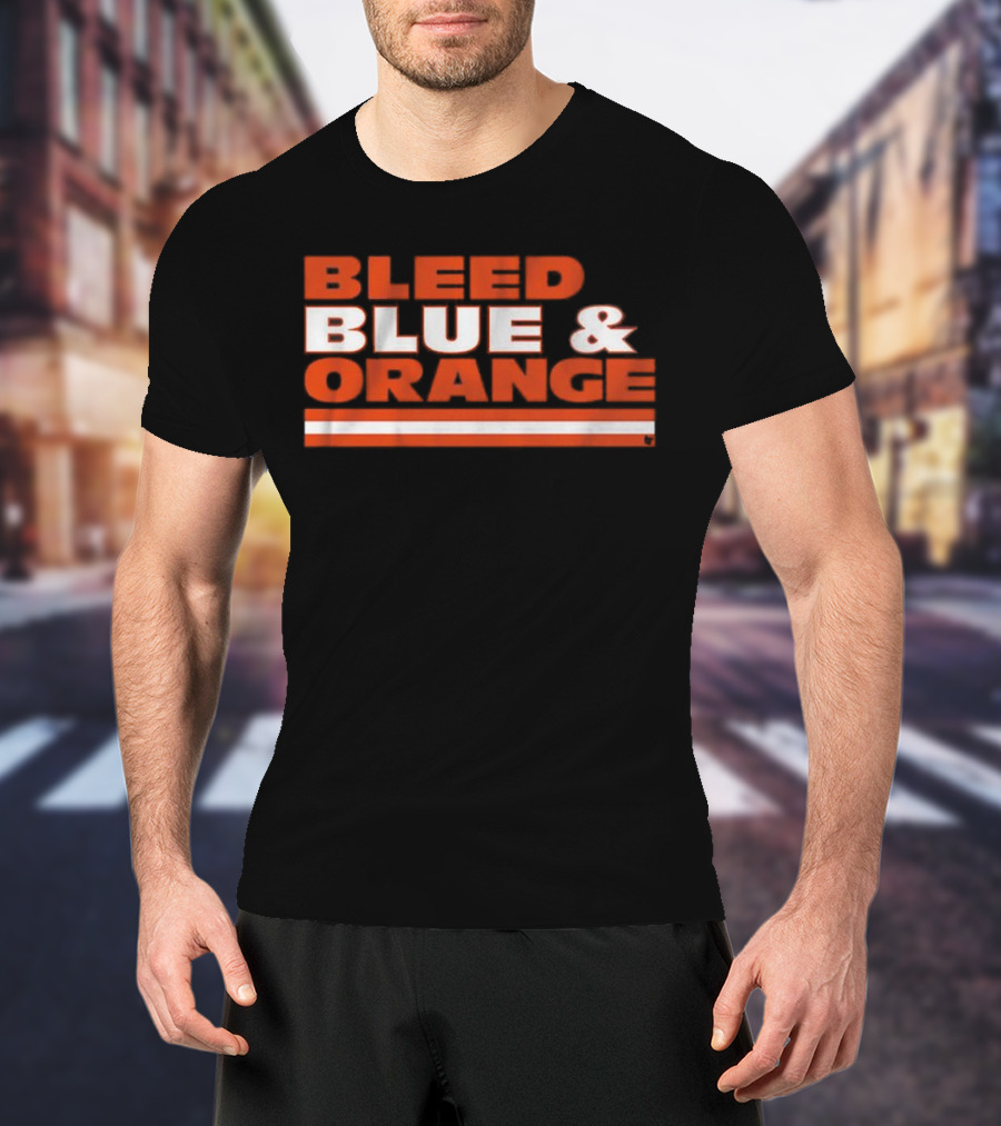 Chicago Football Bleed Blue & Orange T-Shirt