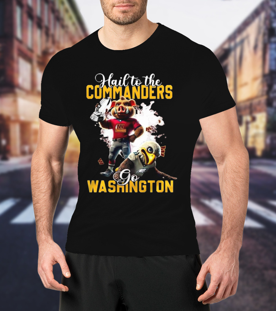 Champs On Our Way To The Washington Commanders Hail To The Go Mascot 2025 T-Shirt