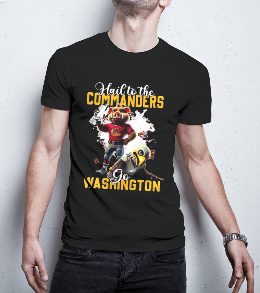 Champs On Our Way To The Washington Commanders Hail To The Go Mascot 2025 T-Shirt