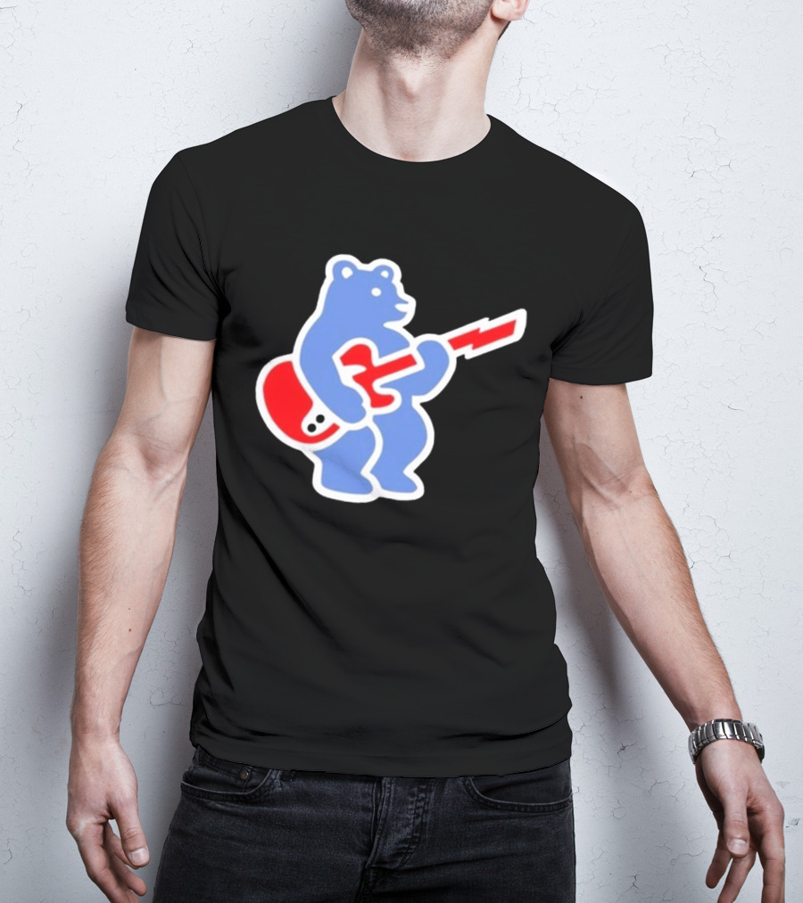 Cubs Bear Guitar Logo T-Shirt