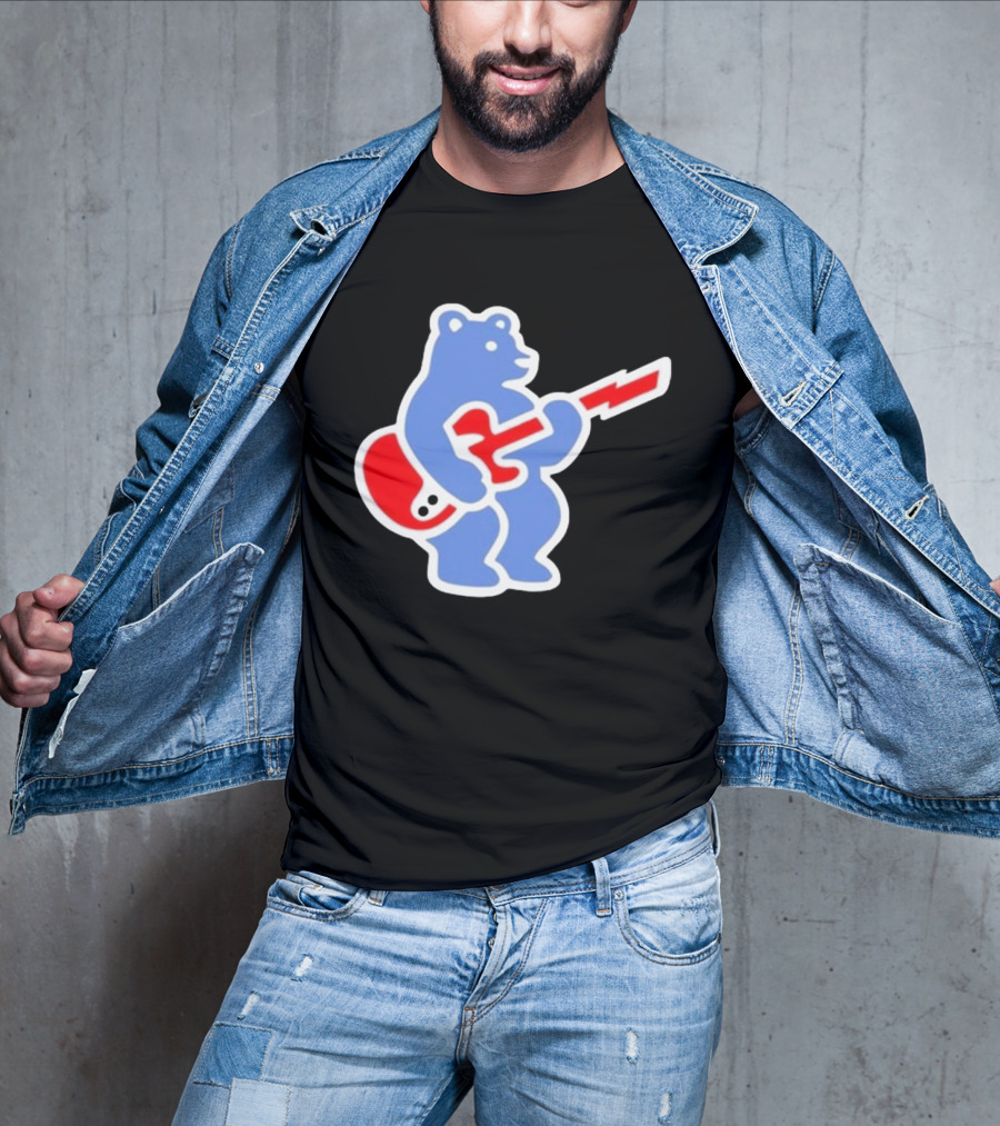 Cubs Bear Guitar Logo T-Shirt